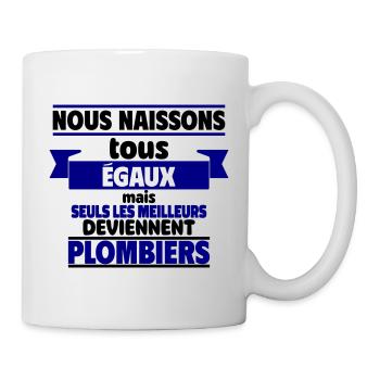 Les meilleurs plombiers - Mug blanc - blanc - Droite