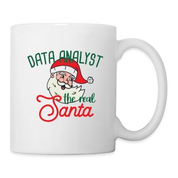 Data Analyst Xmas the real Santa Christmas - Mug - white - Right
