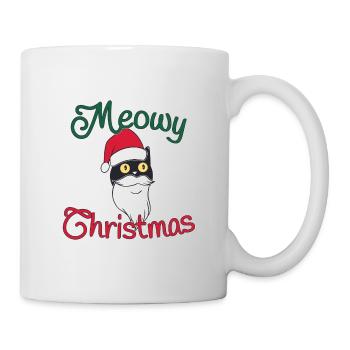 Chat de Noël Miaou Noël Chats Noël - Mug blanc - blanc - Droite