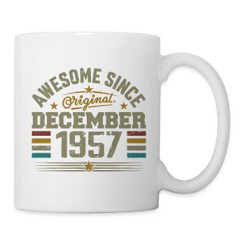 Dezember 1957 - Dezember 1957 Geburtstagsgeschenk - Tasse - Weiß - Rechts