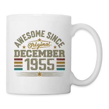 Décembre 1955 - Cadeau Anniversaire December 1955 - Mug blanc - blanc - Droite