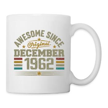 Décembre 1962 - Cadeau Anniversaire December 1962 - Mug blanc - blanc - Droite