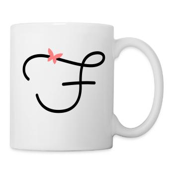 Lettre F Papillon Lettre - Mug blanc - blanc - Droite