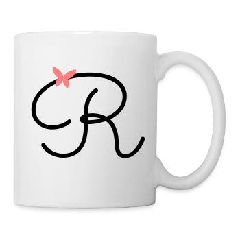 Lettre R Papillon Lettre - Mug blanc - blanc - Droite