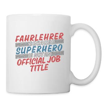 Instructeur de conduite Superhero Auto-école - Mug blanc - blanc - Droite