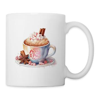 Hot chocolate merry xmas Weihnachten winter Kakao - Tasse - Weiß - Rechts