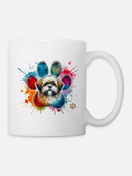 Shi Tzu Artful - Tasse - Weiß