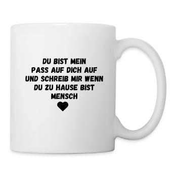 Wahre Liebe Mein Schatz Lieblingsmensch Liebe dich - Tasse - Weiß - Rechts