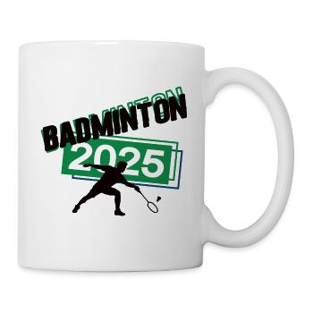 Badminton Spieler Team Turnier Federball in 2025 - Tasse - Weiß - Rechts