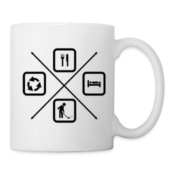 The life cycle of a golfer, golf - Mug - white - Right