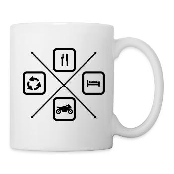 The life cycle of a motorcyclist - Mug - white - Right