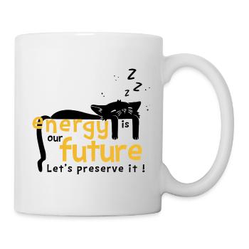Cadeau Fun : Energy Our Future – Message Écolo - Mug blanc - blanc - Droite