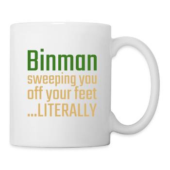 Binman La Saint-Valentin vous balaie - Mug blanc - blanc - Droite