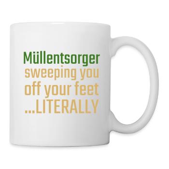Müllentsorger Valentinstag Sweeping you - Tasse - Weiß - Rechts