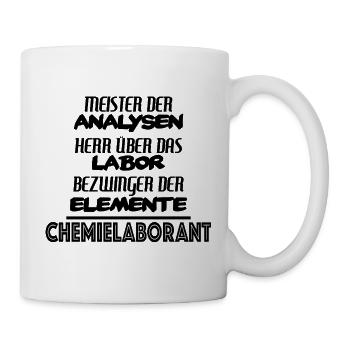 Chemielaborant - Meister der Analysen, Labor - Tasse - Weiß - Rechts
