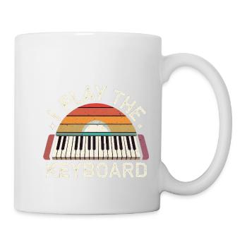 I Play The Keyboard 19 - Tasse - Weiß - Rechts