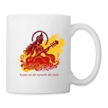 Kunst ist die Sprache der Seele ✨ Yoga & Mythos - Tasse - Weiß - Rechts