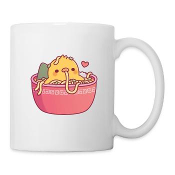 Süßes Küken In Ramen Nudeln Lustig - Tasse - Weiß - Rechts