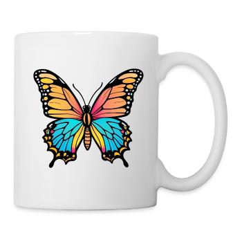 Colorful beautiful Butterfly - Mug - white - Right