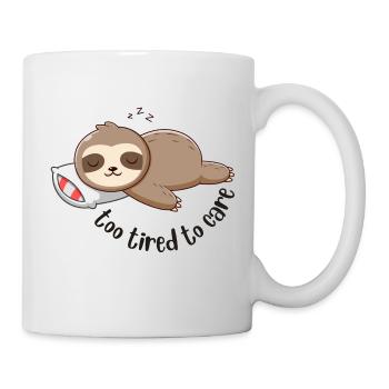 Too Tired To Care - Mug - white - Right