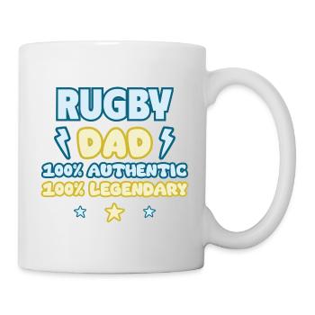 Rugby Dad – Father's Day Gift, Legendary - Mug - white - Right