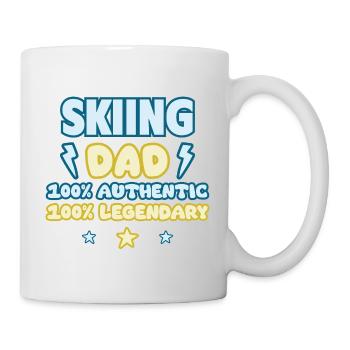 Ski Papa,Vatertagsgeschenk, Legendär - Tasse - Weiß - Rechts