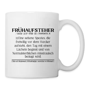 Frühaufsteherin Definition - Tasse - Weiß - Rechts