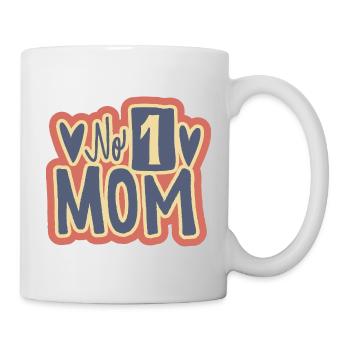 No. 1 Mom Vintage Motif - Mug - white - Right