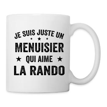Fier d’être Menuisier et Passionné de Randonnée - Mug blanc - blanc - Droite