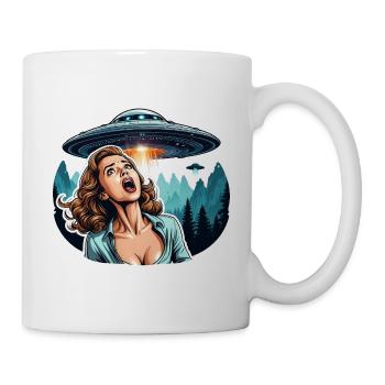 UFO Invasion Alien Abduction Panic - Mug - white - Right