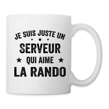 Fier d’être Serveur et Passionné de Randonnée - Mug blanc - blanc - Droite