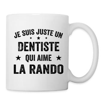 Fier d’être Dentiste et Passionné de Randonnée - Mug blanc - blanc - Droite