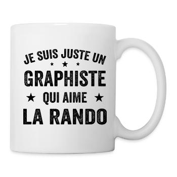 Fier d’être Graphiste et Passionné de Randonnée - Mug blanc - blanc - Droite
