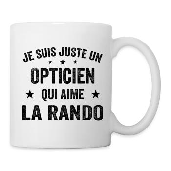 Fier d’être Opticien et Passionné de Randonnée - Mug blanc - blanc - Droite