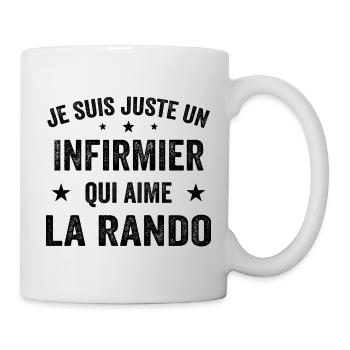 Fier d’être Infirmier et Passionné de Randonnée - Mug blanc - blanc - Droite