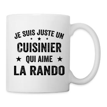 Fier d’être Cuisinier et Passionné de Randonnée - Mug blanc - blanc - Droite