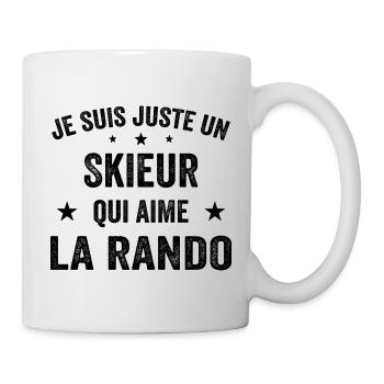 Fier d’être Skieur et Passionné de Randonnée - Mug blanc - blanc - Droite