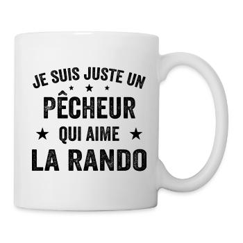 Fier d’être Pêcheur et Passionné de Randonnée - Mug blanc - blanc - Droite