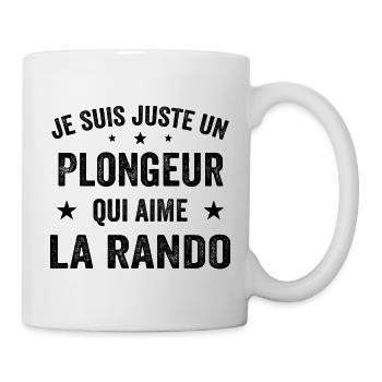 Fier d’être Plongeur et Passionné de Randonnée - Mug blanc - blanc - Droite