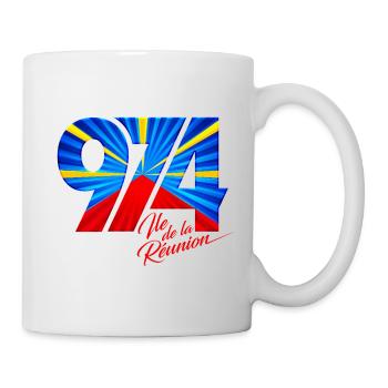 974 Ile de la Réunion Signature Maveli - Mug blanc - blanc - Droite