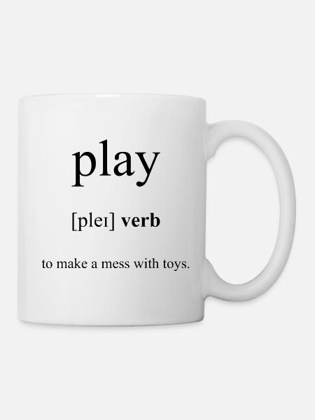Play | spielen Definition Dictionary - Tasse - Weiß