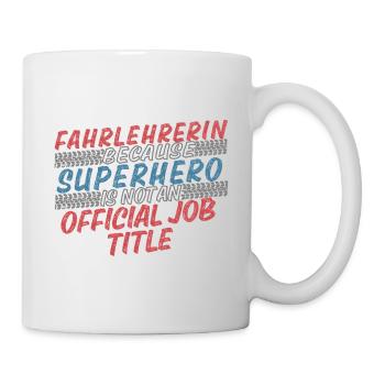 Instructeur de conduite Superhero Auto-école - Mug blanc - blanc - Droite