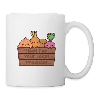 De jolis légumes racine pour vos produits locaux - Mug blanc - blanc - Droite