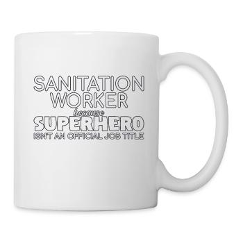 Super-héros de l’assainissement - Mug blanc - blanc - Droite