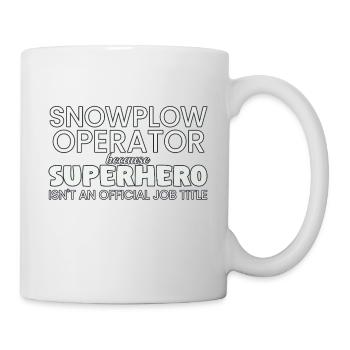 Snowplow Operator Superhero - Mug - white - Right