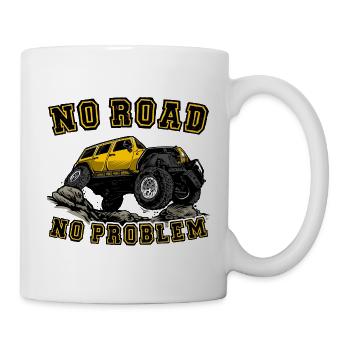 Off-road vehicle - No road, no problem - Mug - white - Right