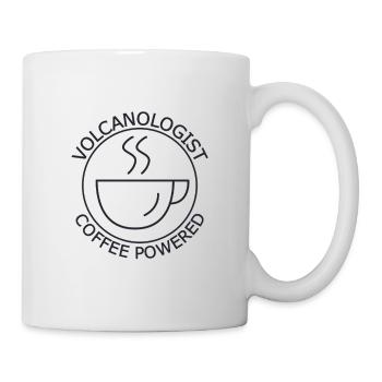 Volcanologist Coffee Powered Volcanology - Tasse - Weiß - Rechts