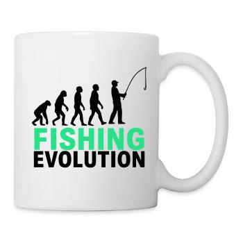 Évolution de la pêche Pêcheur Nature - Mug blanc - blanc - Droite