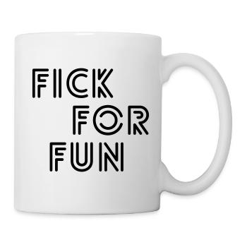 Fick For Fun - lustiger Sex Spruch fürs Gym - Tasse - Weiß - Rechts