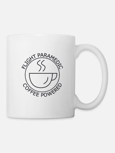 Vol Paramédic Sauvetage aérien alimenté par le café - Mug blanc - blanc